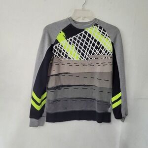 Staple Pigeon Brand Crewneck Pullover Terry Sweatshirt Neon Graphic Mens‎ Size S